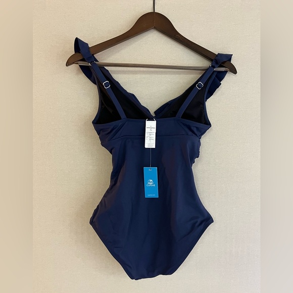 NWT CUPSHE Roaming River Ruffled V-Neck Slim & Sculpt One Piece Size Small - Picture 5 of 5